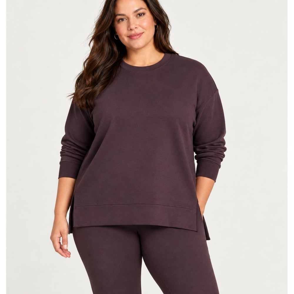 NWT Spanx AirEssentials Crewneck Tunic Womens XL Truffle Brown Athleisure